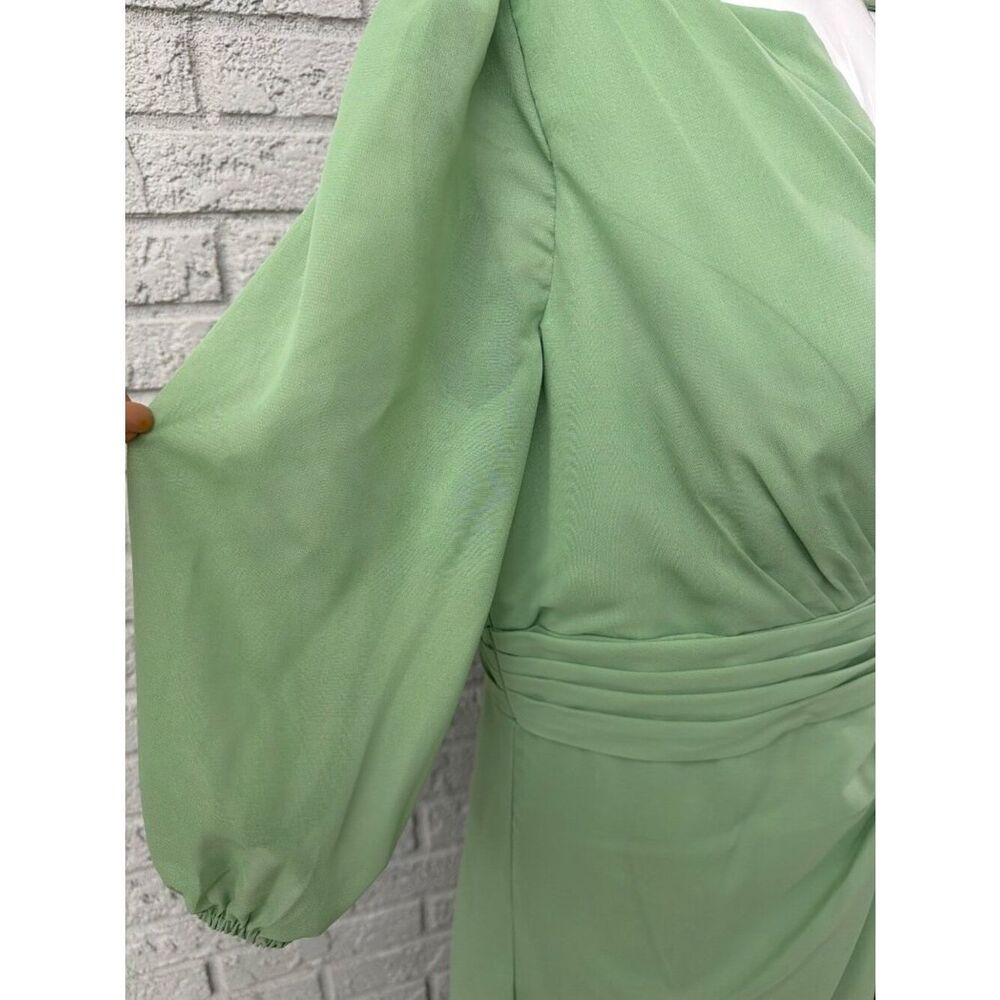Women's Sage Green Mother Of The Bride A-Line Dress Size 16 - Picture 5 of 10